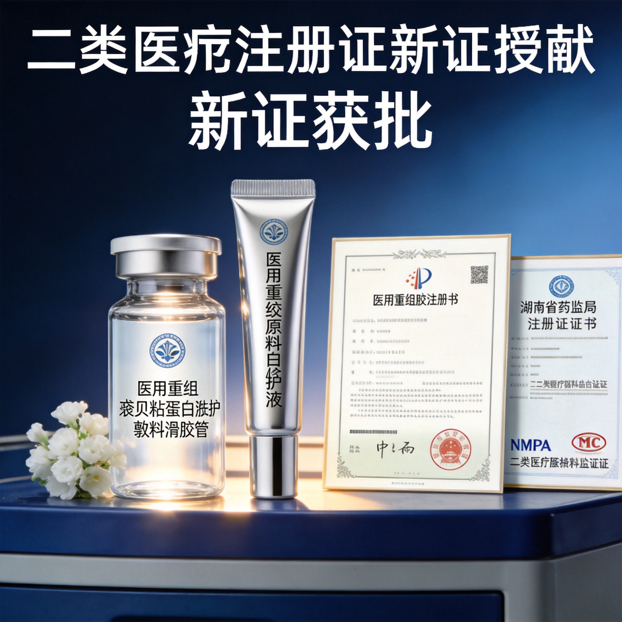 益安生物7月连获两张二类医疗器械注册证 重组胶原蛋白修护液+贻贝粘蛋白修护敷料接连获批